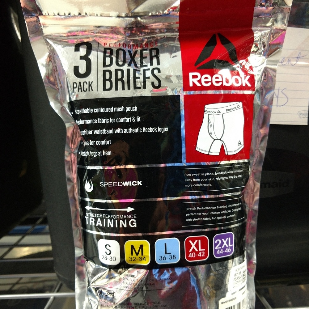 🆕️NIB Reebok Performance Boxer Briefs 3 pk - Picture 3 of 6